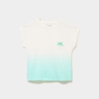 T-shirt manches courtes coton bleu turquoise fille dans le catalogue La Halle