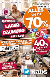 Kabs Möbel & Einrichtung Prospekt der aktuellen Woche mit 30 Seiten, gültig von 30.07.2026 bis 26.08.2026, in Werlte und Umgebung Aktueller Kabs Möbel & Einrichtung Prospekt in Werlte und Umgebung, "GROSSE LAGERRÄUMUNG BEI KABS!" mit 30 Seiten, 30.07.2026 - 26.08.2026