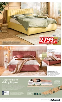 Bett im aktuellen Segmüller Prospekt (Ulm) Bett im Segmüller Prospekt "Bestes Handwerk seit 1925" mit 30 Seiten (Ulm)