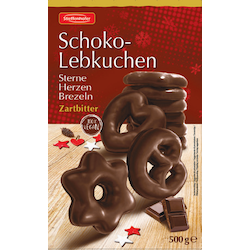 Schoko-Lebkuchen Sterne/Herzen/ Brezeln