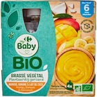 Brassé végétal en gourdes - CARREFOUR BABY BIO en promo à 3,99 € chez Carrefour Brassé végétal en gourdes - CARREFOUR BABY BIO dans le catalogue Carrefour