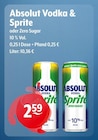 Vodka & Sprite oder Zero Sugar Angebote von Absolut bei Getränke Hoffmann Detmold für 2,59 €