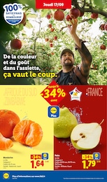 Prix et réduction Poire dans le prospectus Lidl en cours Offre Poire dans le catalogue Lidl du moment à la page 2