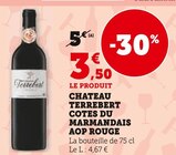 Cotes du Marmandais AOP rouge - CHATEAU TERREBERT en promo chez U Express Marignane à 3,50 €