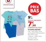 Pyjama enfant - Essentiel dans le catalogue Hyper U