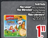 Mini-Salami oder Mini-Würstchen oder Minis-Leberwurst von Ferdi Fuchs im aktuellen EDEKA Prospekt für 1,11 €