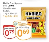 Fruchtgummi oder Lakritz im Angebot bei GLOBUS in Speyer Fruchtgummi oder Lakritz Angebote von Haribo bei GLOBUS Speyer für 0,69 €