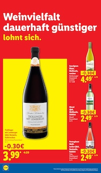 Wein im Lidl Prospekt "Der Preisführer macht Deutschland dauerhaft günstiger!" mit 38 Seiten (Duisburg)