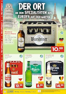 Warsteiner im Netto Marken-Discount Prospekt "DER ORT AN DEM SPEZIALITÄTEN AUS EUROPA AUF DICH WARTEN." mit 6 Seiten (Bielefeld)