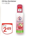 Deo Zerstäuber Angebote von CD bei GLOBUS Maintal für 2,49 €