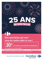 Catalogue Carrefour Spectacles à Boulogne-Billancourt, avec 10 pages Prospectus Carrefour Spectacles à Boulogne-Billancourt, "25 ans de spectacles", 10 pages, 21/09/2020 - 04/10/2020