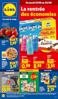 Catalogue Lidl à Belleville-sur-Meuse cette semaine, valable du 27/08/2026 au 02/09/2026 Prospectus Lidl à Belleville-sur-Meuse, "La rentrée des économies", 61 pages de promos valables du 27/08/2026 au 02/09/2026