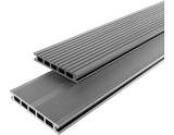 Lame de terrasse composite double face anthracite - 2.20m x 14.5cm. en promo chez Brico Dépôt Rouen à 9,20 €
