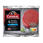 4 Steaks Hachés Pur Bœuf 5% M.G. CHARAL - CHARAL en promo chez Carrefour Rillieux-la-Pape à 8,89 €