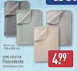 Fleecedecke von HOME CREATION im aktuellen ALDI Nord Prospekt