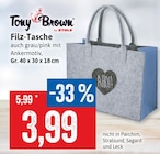 Filz-Tasche Angebote von Tony Brown by STOLZ bei Kaufhaus Stolz Rostock für 3,99 €