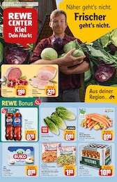 REWE Prospekt für Kiel mit 36 Seiten REWE Prospekt für Kiel: "Dein Markt", 36 Seiten, 14.07.2025 - 19.07.2025