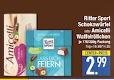 Schokowürfel im Angebot bei EDEKA in Straubing Schokowürfel Angebote von Ritter Sport bei EDEKA Straubing für 2,99 €