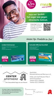 mea - meine apotheke Prospekt der Woche "Unsere Juni-Angebote" Seite 1, 01.06.2025 bis 30.06.2025 für Düsseldorf Aktueller mea - meine apotheke Prospekt "Unsere Juni-Angebote" Seite 1 von 4 Seiten für Düsseldorf