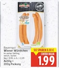 Wiener Würstchen von Bauerngut für 1,99 € bei E center im Angebot Wiener Würstchen von Bauerngut im aktuellen E center Prospekt