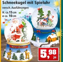Schneekugel mit Spieluhr bei Thomas Philipps in Augsburg Schneekugel mit Spieluhr im Angebot bei Thomas Philipps Augsburg für 5,98 €