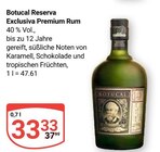 Reserva Exclusiva Premium Rum Angebote von Botucal bei GLOBUS Amberg für 33,33 €
