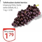 Tafeltrauben dunkel kernlos Angebote bei GLOBUS Erlangen für 1,79 €