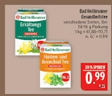 Erkältungs Tee Angebote von Bad Heilbrunner bei Marktkauf Schweinfurt für 0,99 €
