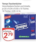 Taschentücher im Angebot bei GLOBUS in Castrop-Rauxel Taschentücher Angebote von Tempo bei GLOBUS Castrop-Rauxel für 2,79 €