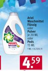 Waschmittel von Ariel im aktuellen Rossmann Prospekt für 4,59 €