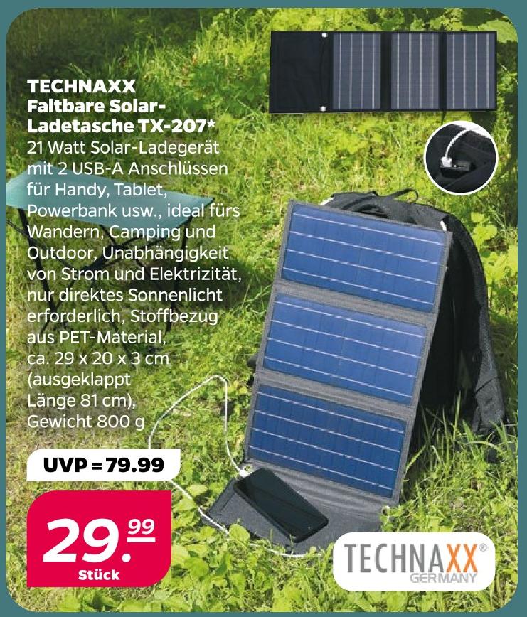 Faltbare Solar-Ladetasche TX-207