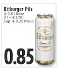 Pils im Angebot bei EDEKA in Heinsberg Pils Angebote von Bitburger bei EDEKA Heinsberg für 0,85 €
