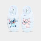 Chaussons mules fausse fourrure Stitch bleu fille dans le catalogue La Halle