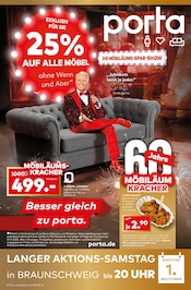 Aktueller porta Möbel Prospekt mit Sofa, "DIE MÖBILÄUMS-SPAR-SHOW", Seite 1