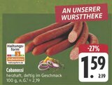 EDEKA Hausen - Cabanossi Angebot im Prospekt Cabanossi bei EDEKA im Hausen Prospekt für 1,59 €