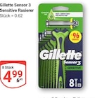 Sensor 3 Sensitive Rasierer im Angebot bei GLOBUS in Neustadt Sensor 3 Sensitive Rasierer Angebote von Gillette bei GLOBUS Neustadt für 4,99 €