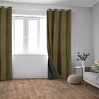 Rideau isolant thermique à bouclette vert kaki URSUS 140 x 250 cm en promo chez Décor Discount Rideau isolant thermique à bouclette vert kaki URSUS 140 x 250 cm dans le catalogue Décor Discount