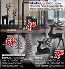 Deko-Elch, Weihnachtsbaum mit Stern oder Hirsch Angebote bei Opti-Megastore Stutensee für 4,99 €