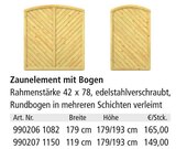 Aktuelles Zaunelement mit Bogen Angebot bei Holz Possling in Berlin ab 149,00 €
