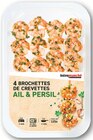 Brochettes de crevettes à l'ail et au persil - Intermarché en promo chez Intermarché Limoges à 3,99 €