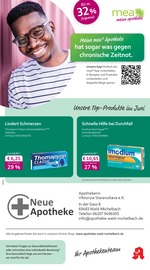 mea - meine apotheke Apotheke Prospekt der aktuellen Woche mit 4 Seiten, gültig von 01.06.2025 bis 30.06.2025, in Abtsteinach und Umgebung Aktueller mea - meine apotheke Apotheke Prospekt in Abtsteinach und Umgebung, "Unsere Juni-Angebote" mit 4 Seiten, 01.06.2025 - 30.06.2025