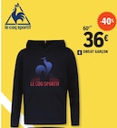 Promo Sweat garçon à 36,00 € dans le catalogue E.Leclerc à Épinay-sur-Seine