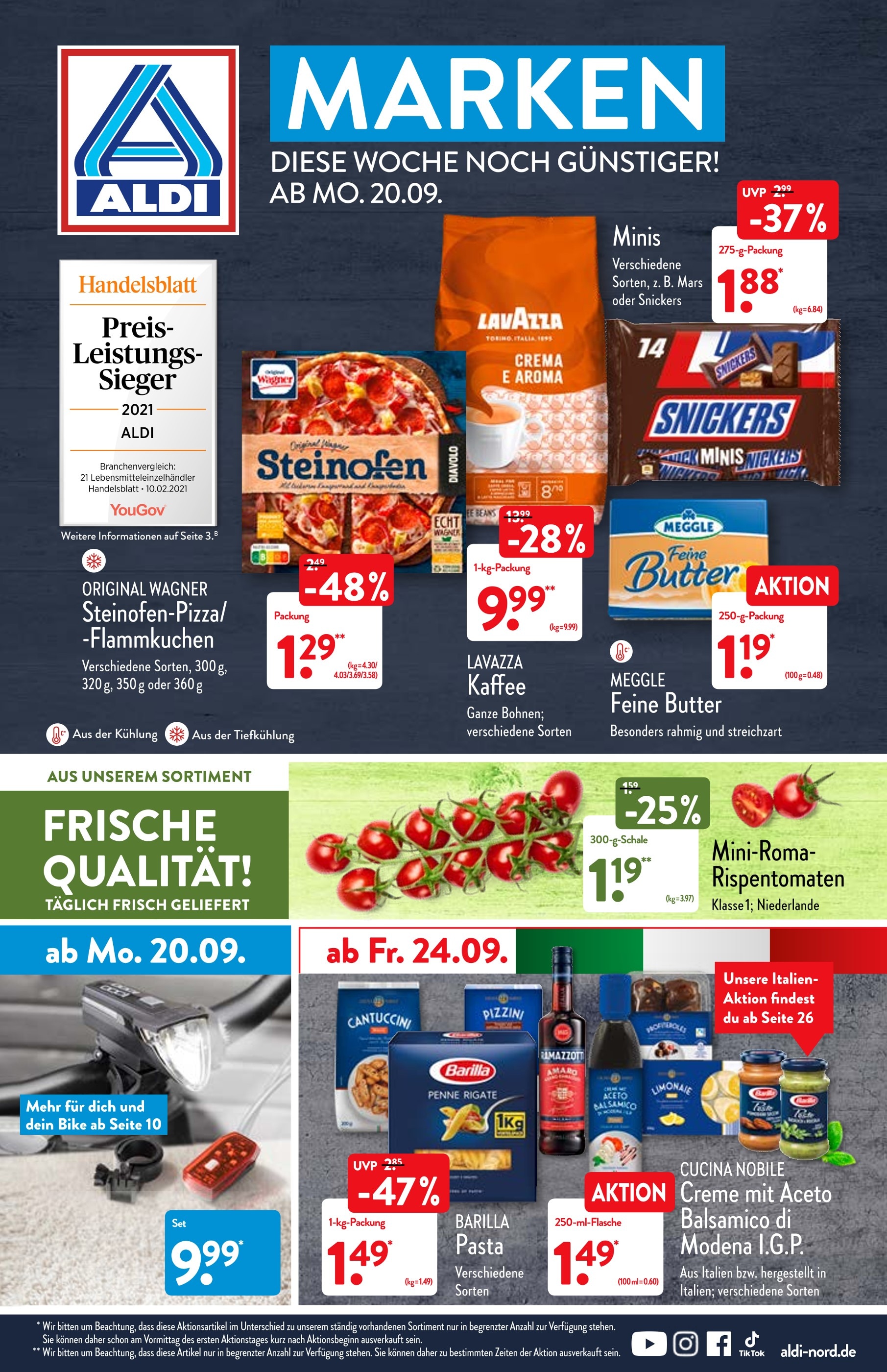 ALDI Nord Prospekt für Celle mit 33 Seiten ALDI Nord Prospekt für Celle: "ALDI. Jeden Tag besonders - einfach ALDI.", 33 Seiten, 20.09.2021 - 25.09.2021