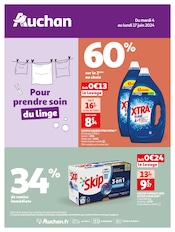 Prospectus Auchan Hypermarché à Bordeaux, "Pour prendre soin du linge", 4 pages de promos valables du 04/06/2024 au 17/06/2024