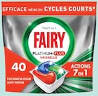 Tablettes lave-vaisselle tout en 1 platinum plus original x40 - FAIRY - Intermarché à Le Mans Tablettes lave-vaisselle tout en 1 platinum plus original x40 - FAIRY en promo chez Intermarché Le Mans à 3,94 €