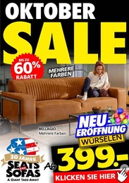 Aktueller Seats and Sofas Möbel & Einrichtung Prospekt für Heinsberg: OKTOBER SALE mit 1} Seite, 30.09.2024 - 19.10.2024