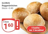 Roggenbrötchen im Angebot bei GLOBUS in Salzgitter Roggenbrötchen Angebote von GLOBUS bei GLOBUS Salzgitter für 1,60 €