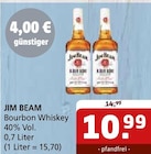 Bourbon Whiskey Angebote von Jim Beam bei Getränke Quelle WVG Halle für 10,99 €