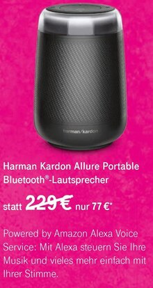 Telekom Shop Schimmelshütte - Allure Portable Bluetooth®-Lautsprecher Allure Portable Bluetooth®-Lautsprecher Angebot bei Telekom Shop Schimmelshütte im Prospekt "ENDLICH WLAN IN ALLEN ECKEN"