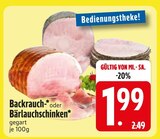 Backrauchschinken von  im aktuellen EDEKA Prospekt für 1,99 €
